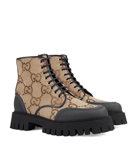 gucci canvas boots.